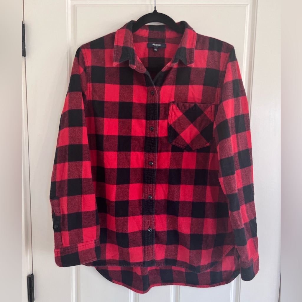 Madewell Flannel Ex-Boyfriend Shirt In Buffalo Check